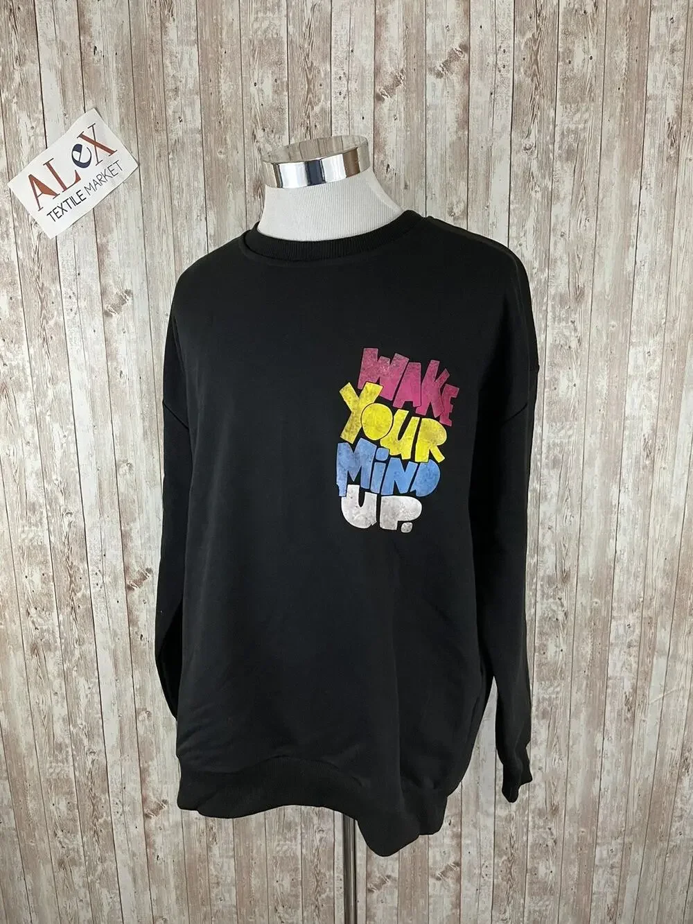 John Dean Shirt Men XL Wake Your Mind Up Sweater Sweatshirt Pullover Black N154